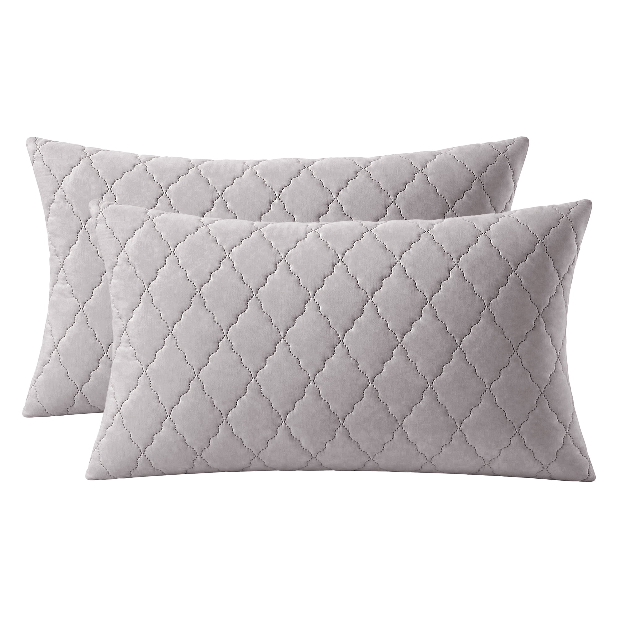 Unique Bargains Breathable Hypoallergenic Envelope Pillow Protectors King Gray 20" x 35"