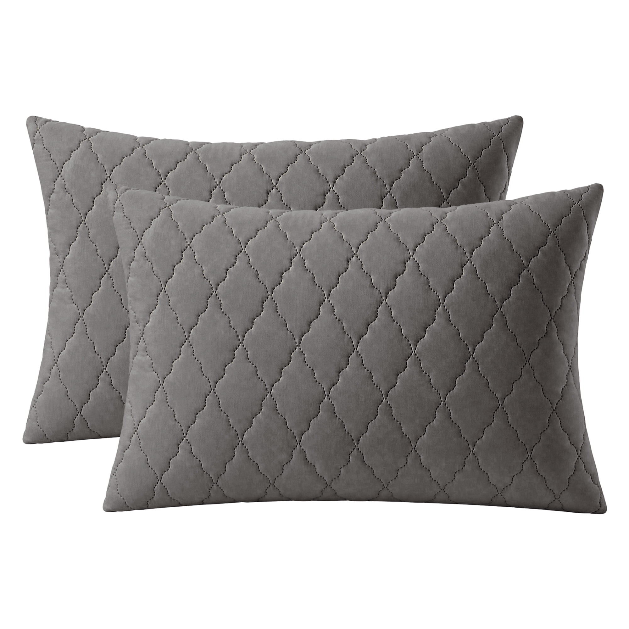 Unique Bargains Breathable Hypoallergenic Envelope Pillow Protectors Queen Dark Gray 20" x 30"
