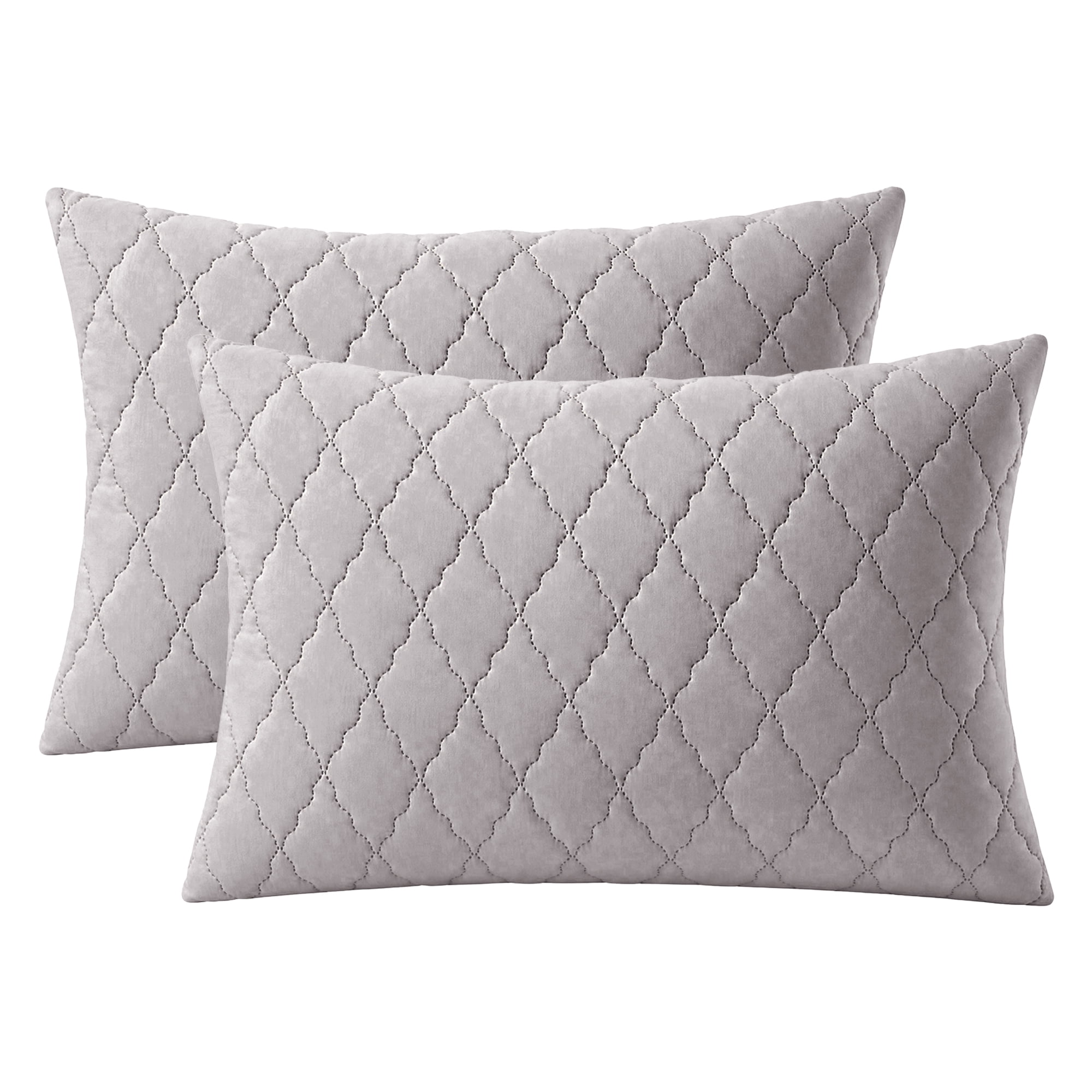 Unique Bargains Breathable Hypoallergenic Envelope Pillow Protectors Queen Gray 20" x 30"