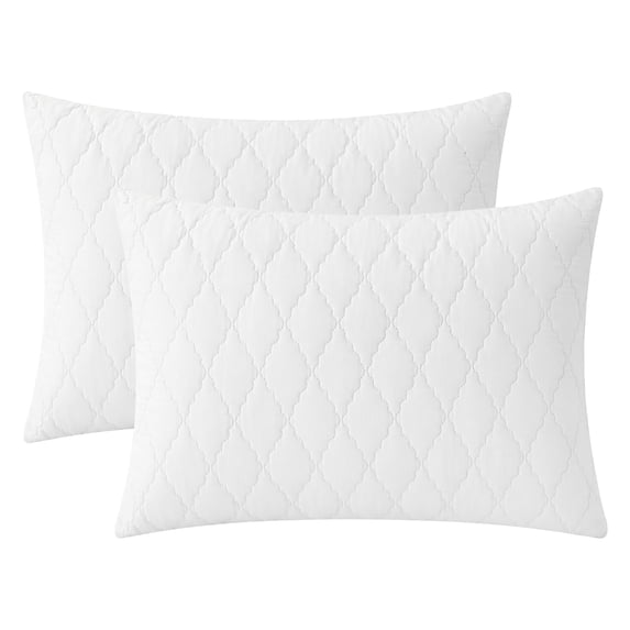 Unique Bargains Breathable Hypoallergenic Envelope Pillow Protectors Jumbo White 20" x 28"