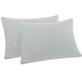 thumbnail image 1 of Unique Bargains 2Pcs Brushed Zipper Closure Microfiber Pillowcases Light Gray Queen, 1 of 8