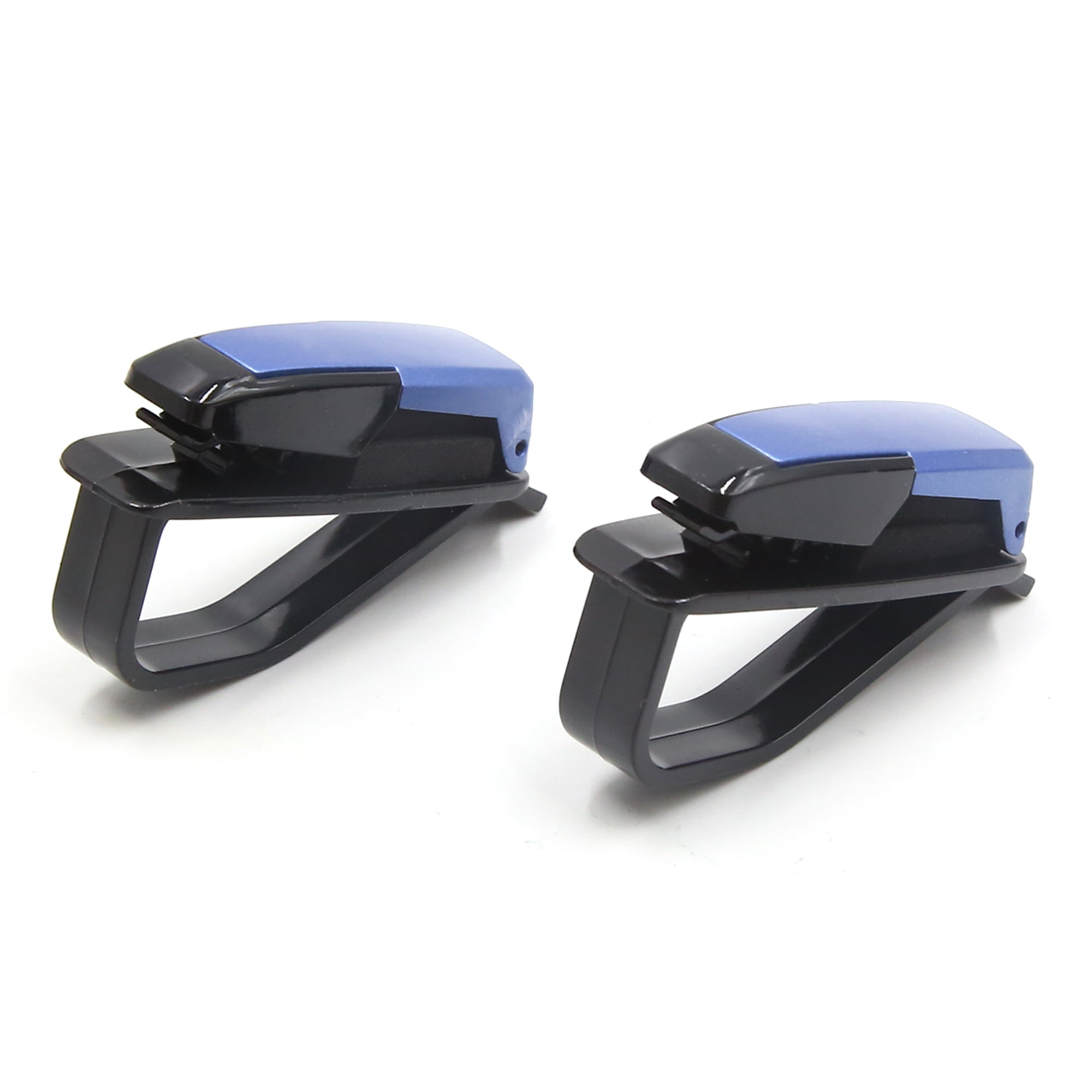 Unique Bargains 2Pcs Car Auto Sun Visor Glasses Sunglasses Card Ticket Holder Clip Blue