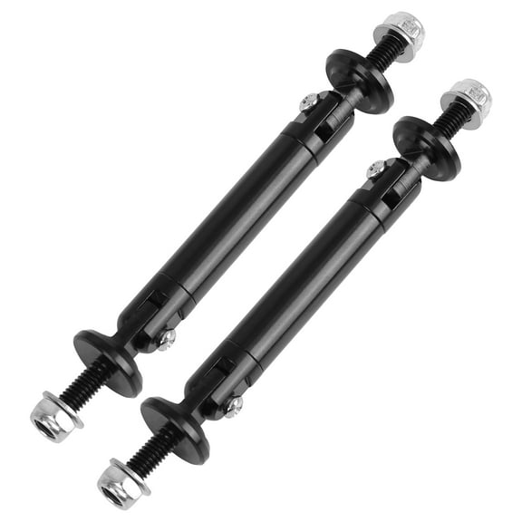 2Pcs Universal Adjustable Front Bumper Lip Lever Splitter Support Rod Black for Car