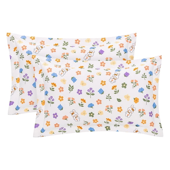 Unique Bargains 2Pcs Cotton Smooth Cooling Pillow Covers Queen Color D