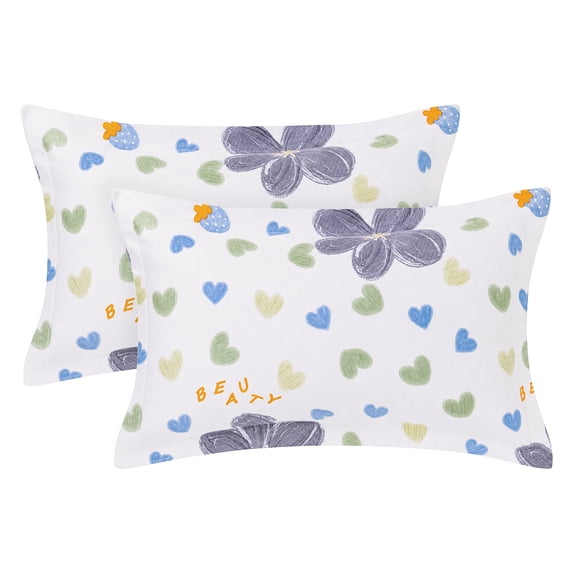 Unique Bargains 2Pcs Cotton Smooth Cooling Pillow Covers Queen Color E