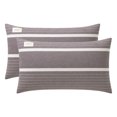 thumbnail image 1 of Unique Bargains 2Pcs Cotton Wrinkle Resistant Durable Pillowcase Queen Gray A, 1 of 3