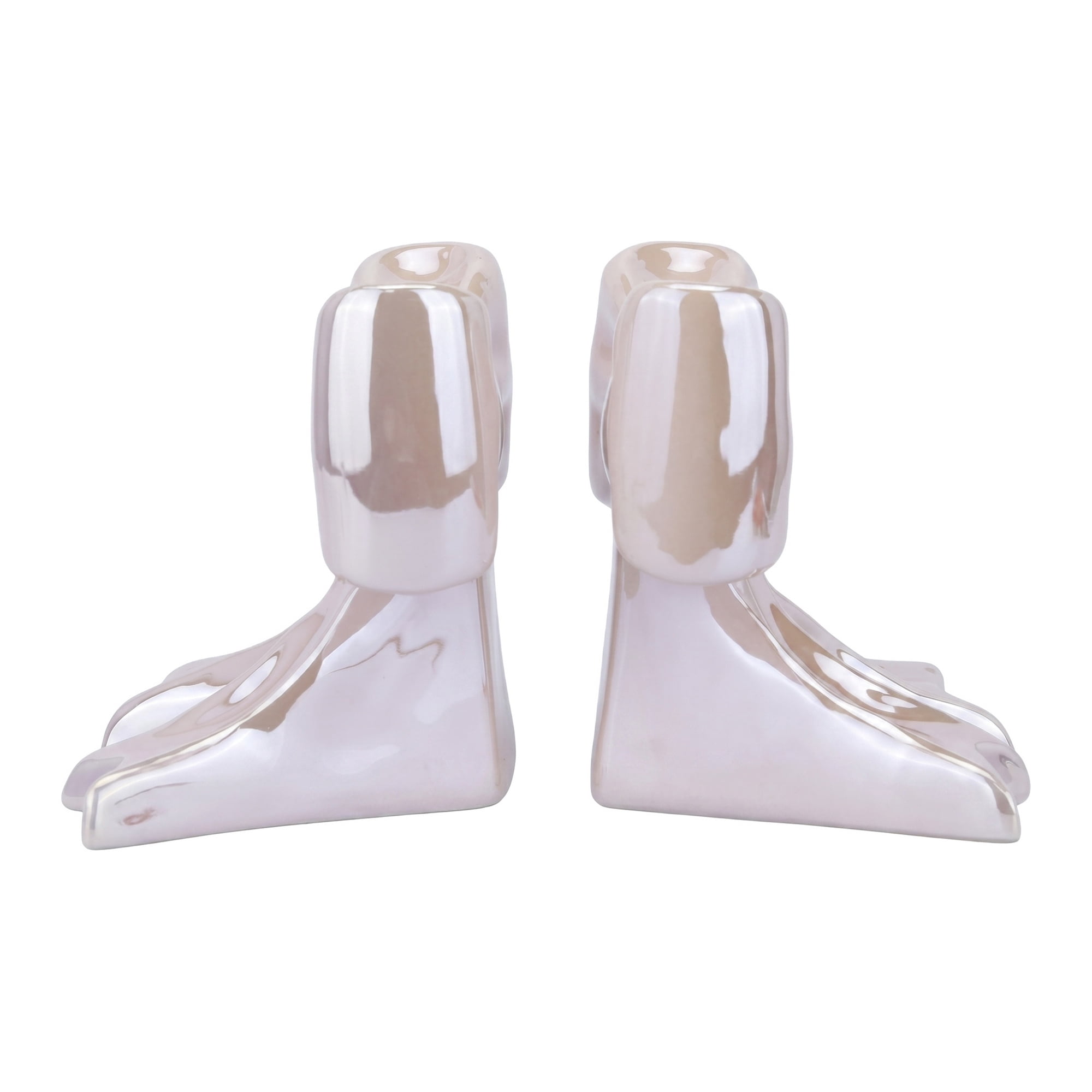 Unique Bargains 2Pcs Decorative Compact Resin Stoppers Book Ends Pink 4.3*3.5*4.3inch