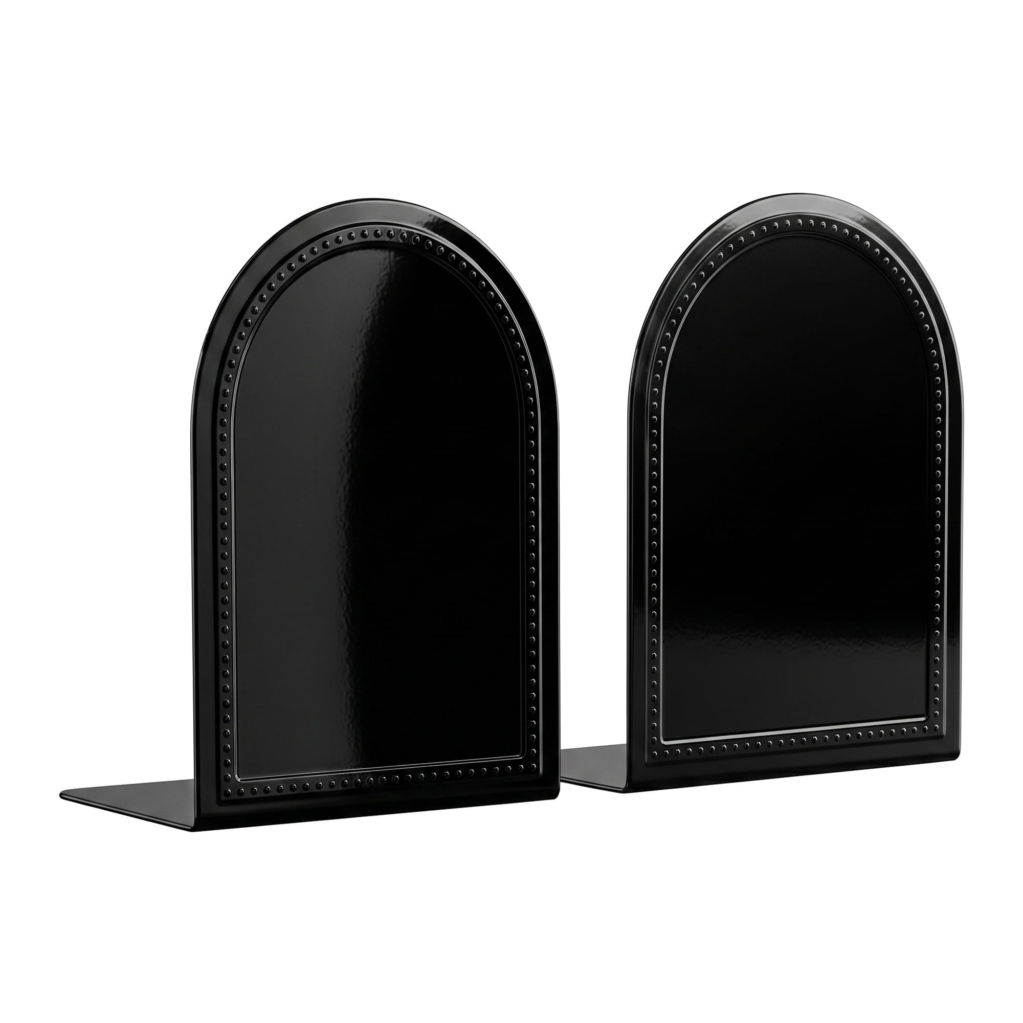 Unique Bargains 2Pcs Decorative Metal Modern Hollow-out Bookends Black 5*3.1*6.5inch