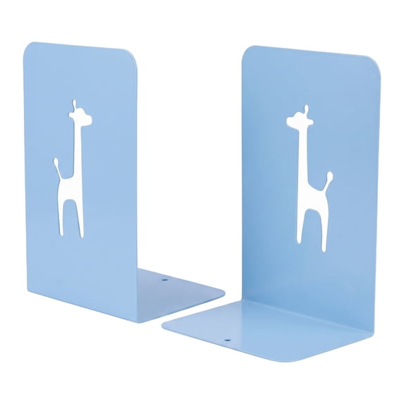 Unique Bargains 2Pcs Decorative Metal Tree Design Book Ends Blue 3.9*5.3*7.9inch
