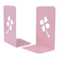 thumbnail image 1 of Unique Bargains 2Pcs Decorative Metal Tree Design Book Ends Pink Leaf 3.9*5.3*7.9inch, 1 of 5