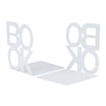 thumbnail image 1 of Unique Bargains 2Pcs Decorative Metal Tree Style Book Ends White 5.3*4.9*5.5inch, 1 of 6