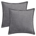 thumbnail image 1 of Unique Bargains 2Pcs Decorative Throw Pillow Covers for Couch Bed Grey 18" x 18", 1 of 6
