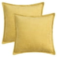 thumbnail image 1 of Unique Bargains 2Pcs Decorative Throw Pillow Covers for Couch Bed Yellow 18" x 18", 1 of 6