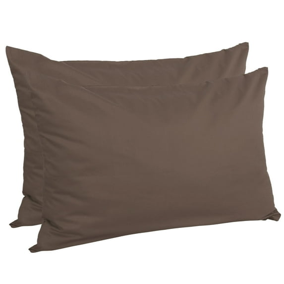 Unique Bargains Pillowcases 2-Piece Egyptian Cotton Pillow Cover Coffee Queen