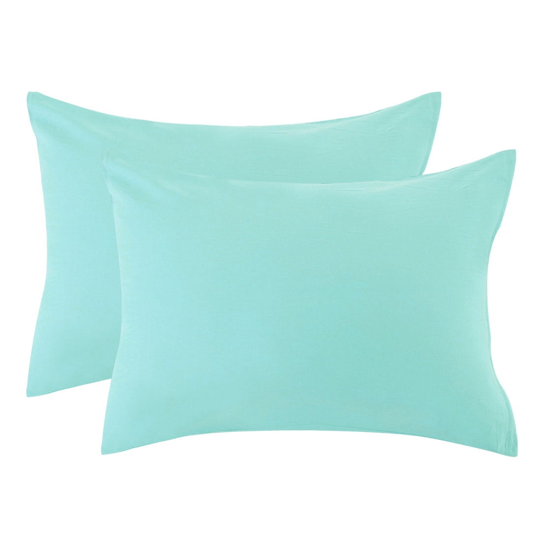 Unique Bargains Pillowcases 2-Piece Egyptian Cotton Pillow Cover Cyan Queen