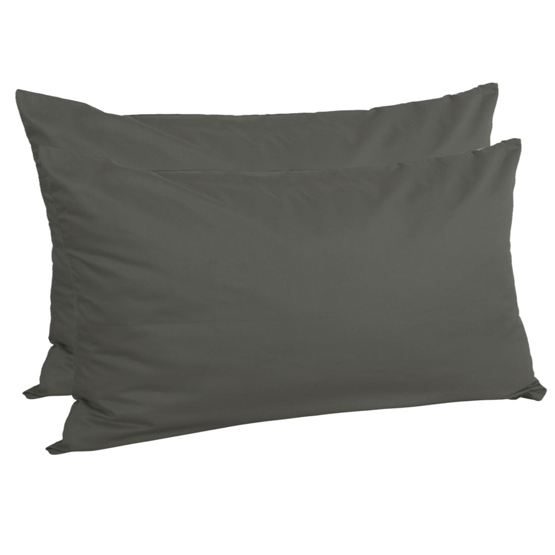 Unique Bargains Pillowcases 2-Piece Egyptian Cotton Pillow Cover Dark Gray King
