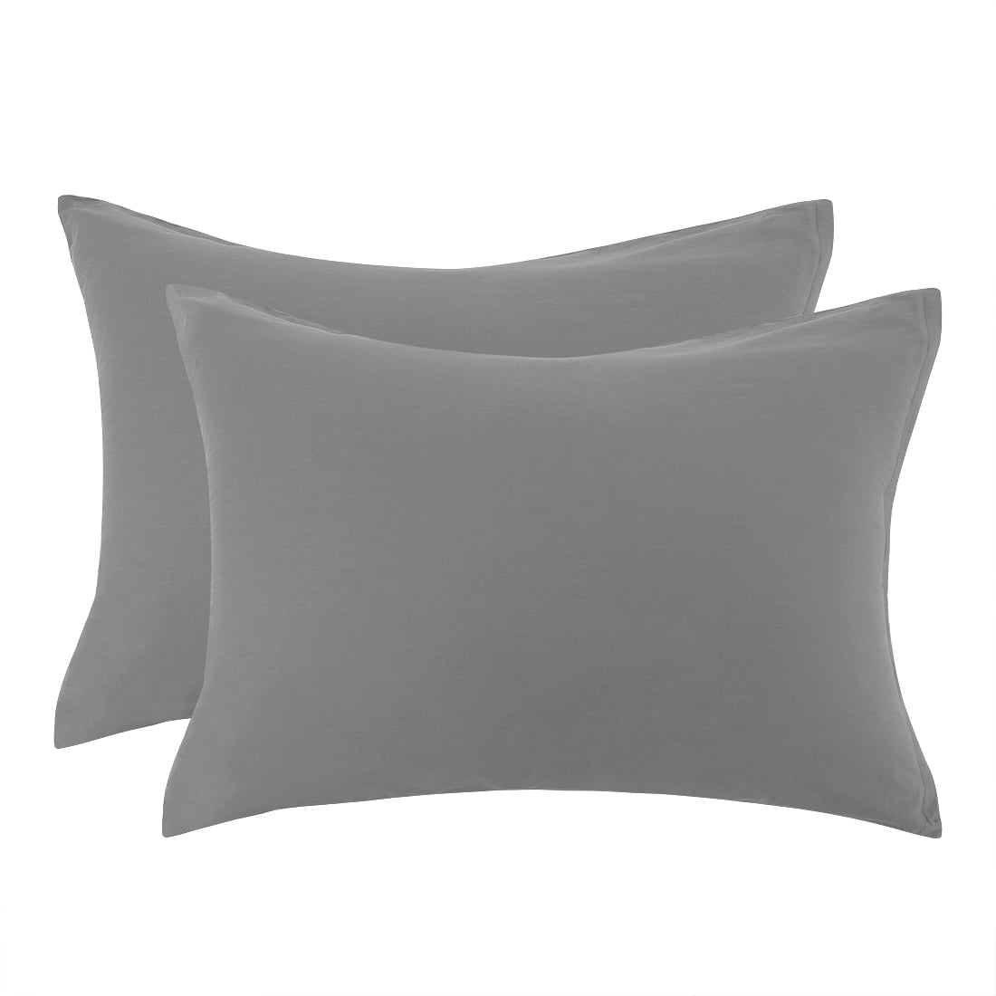 Unique Bargains Pillowcases 2-Piece Egyptian Cotton Pillow Cover Dark Gray Standard
