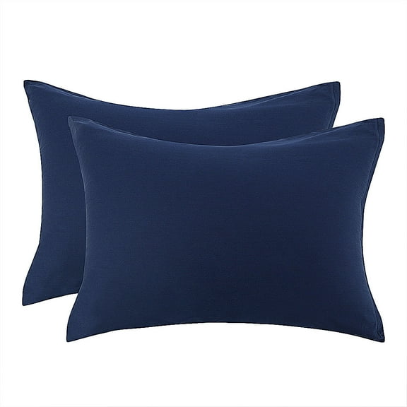 Unique Bargains Pillowcases 2-Piece Egyptian Cotton Pillow Cover Navy Blue Standard