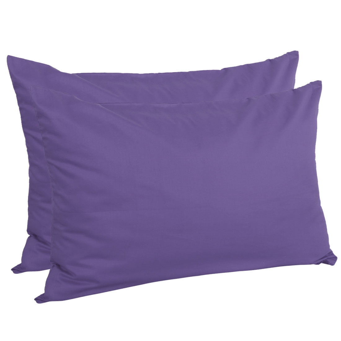 Unique Bargains Pillowcases 2-Piece Egyptian Cotton Pillow Cover Purple Queen
