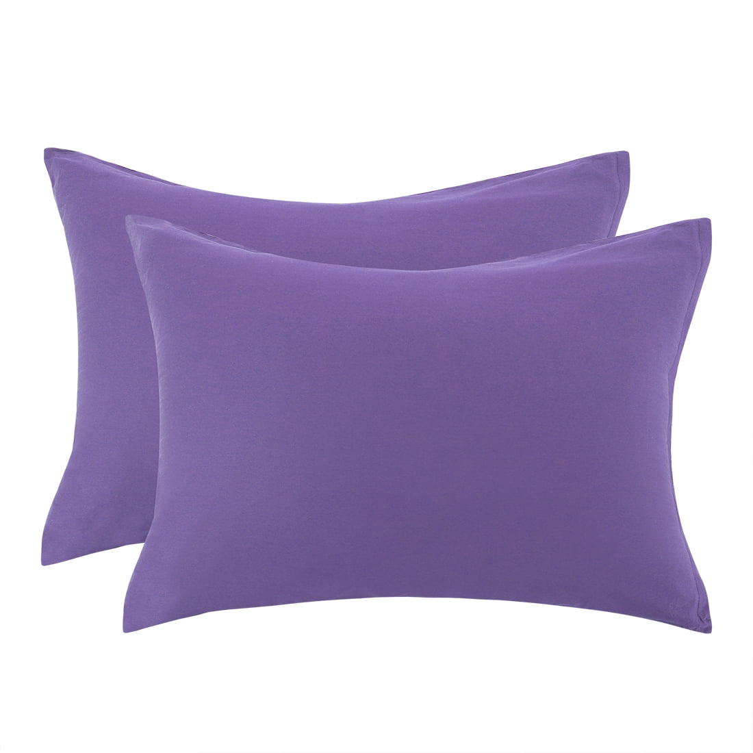 Unique Bargains Pillowcases 2-Piece Egyptian Cotton Pillow Cover Purple Standard