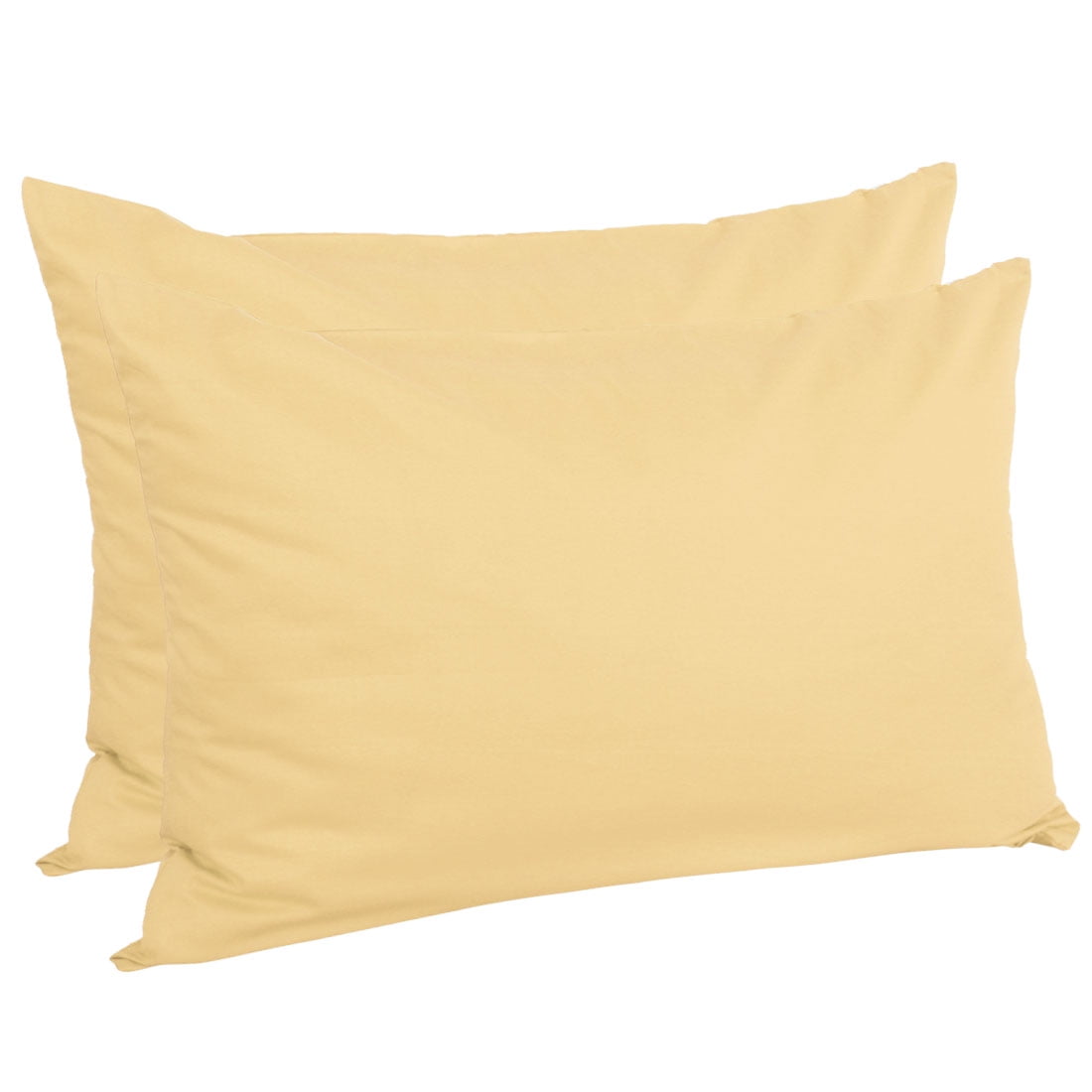 Unique Bargains Pillowcases 2-Piece Egyptian Cotton Pillow Cover Yellow Queen