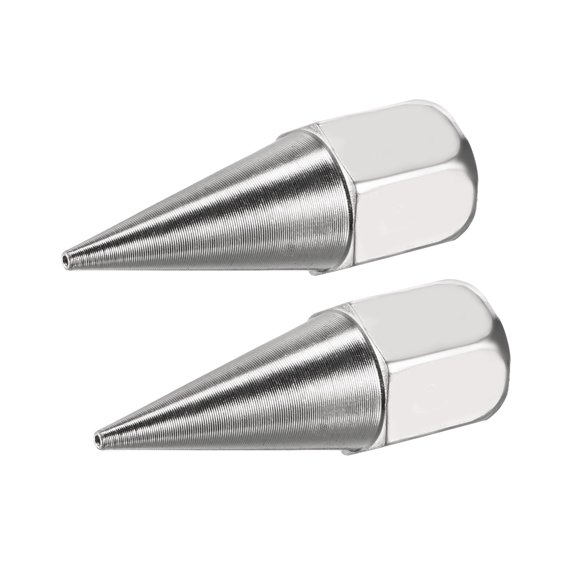 Unique Bargains 2Pcs, G1/8 Grease Fitting Standard Grease Type Nozzle Zinc Plated Silver Tone