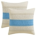 thumbnail image 1 of Unique Bargains 2Pcs Geometry Weave Throw Pillow Covers for Sofa Blue 18" x 18", 1 of 6