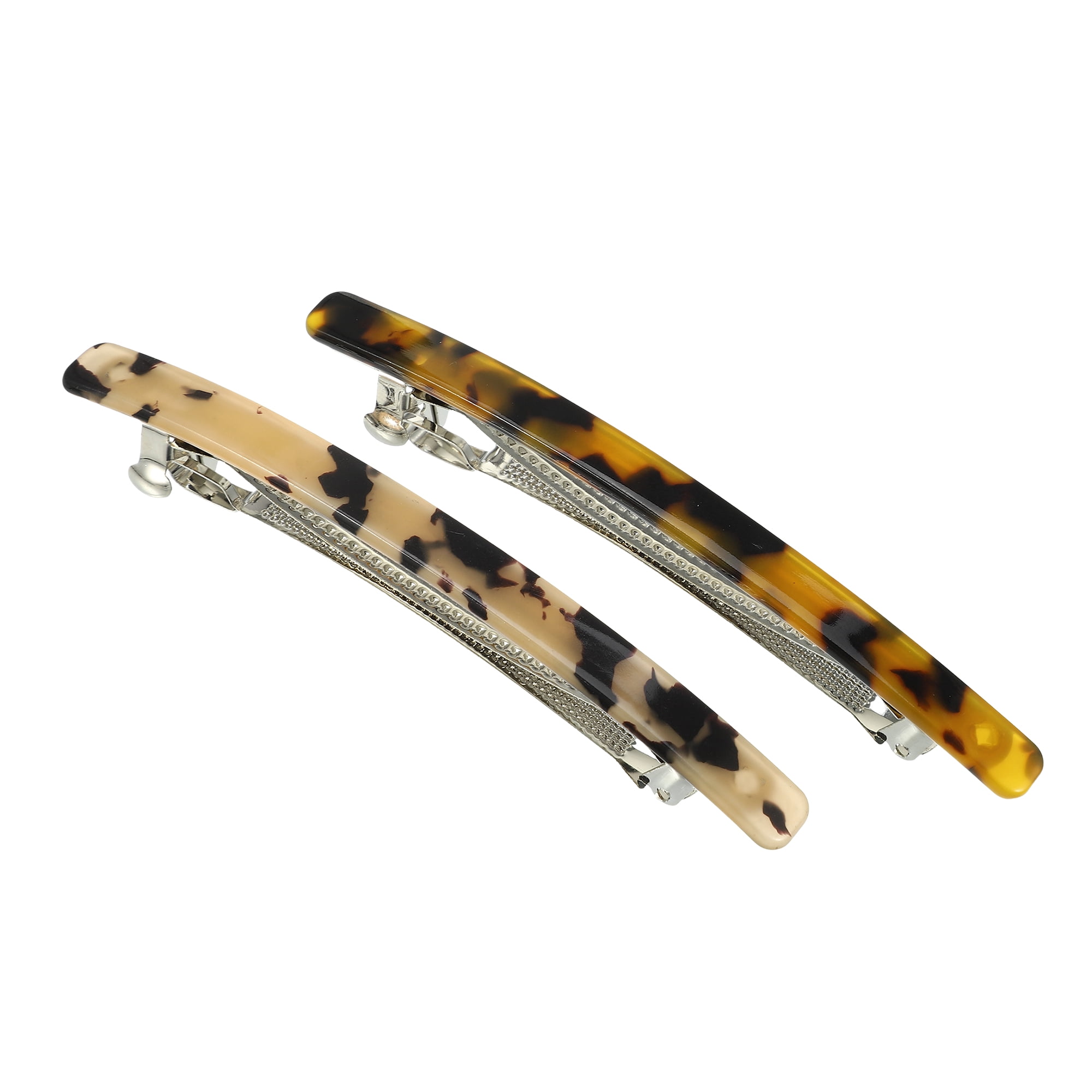 Unique Bargains 2Pcs Hair Barrettes, Tortoise Shell Hair Barrettes