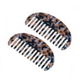 thumbnail image 1 of Unique Bargains 2Pcs Hair Comb Wide Tooth Anti-Static Thick Curly Hair Detangling Comb Tortie, 1 of 7