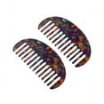 thumbnail image 1 of Unique Bargains 2Pcs Hair Comb Wide Tooth Anti-Static Thick Curly Hair Detangling Comb Blue, Purple, 1 of 7