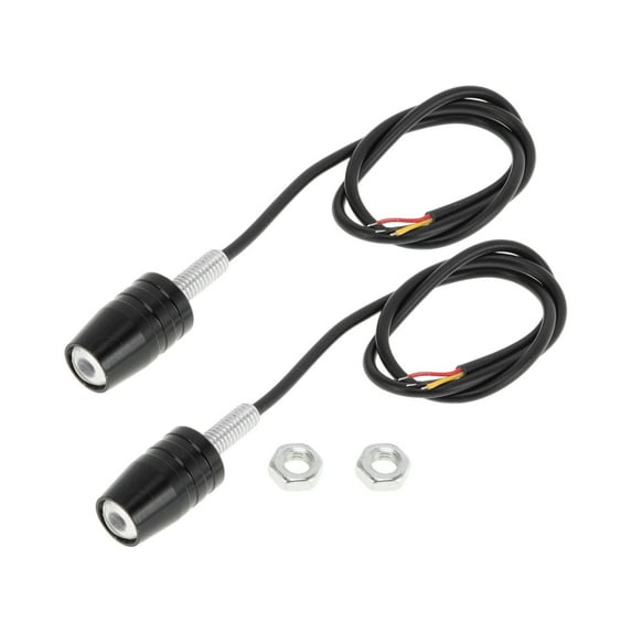 Unique Bargains 2Pcs License Plate Light 12V Led Tag Lamp for Car Motorcycle Rainproof White License Plate Light