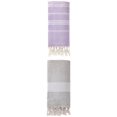 thumbnail image 1 of Unique Bargains 2Pcs Light Striped Quick Dry Beach Towel Purple Grey 71" x 35"/71" x 40", 1 of 7