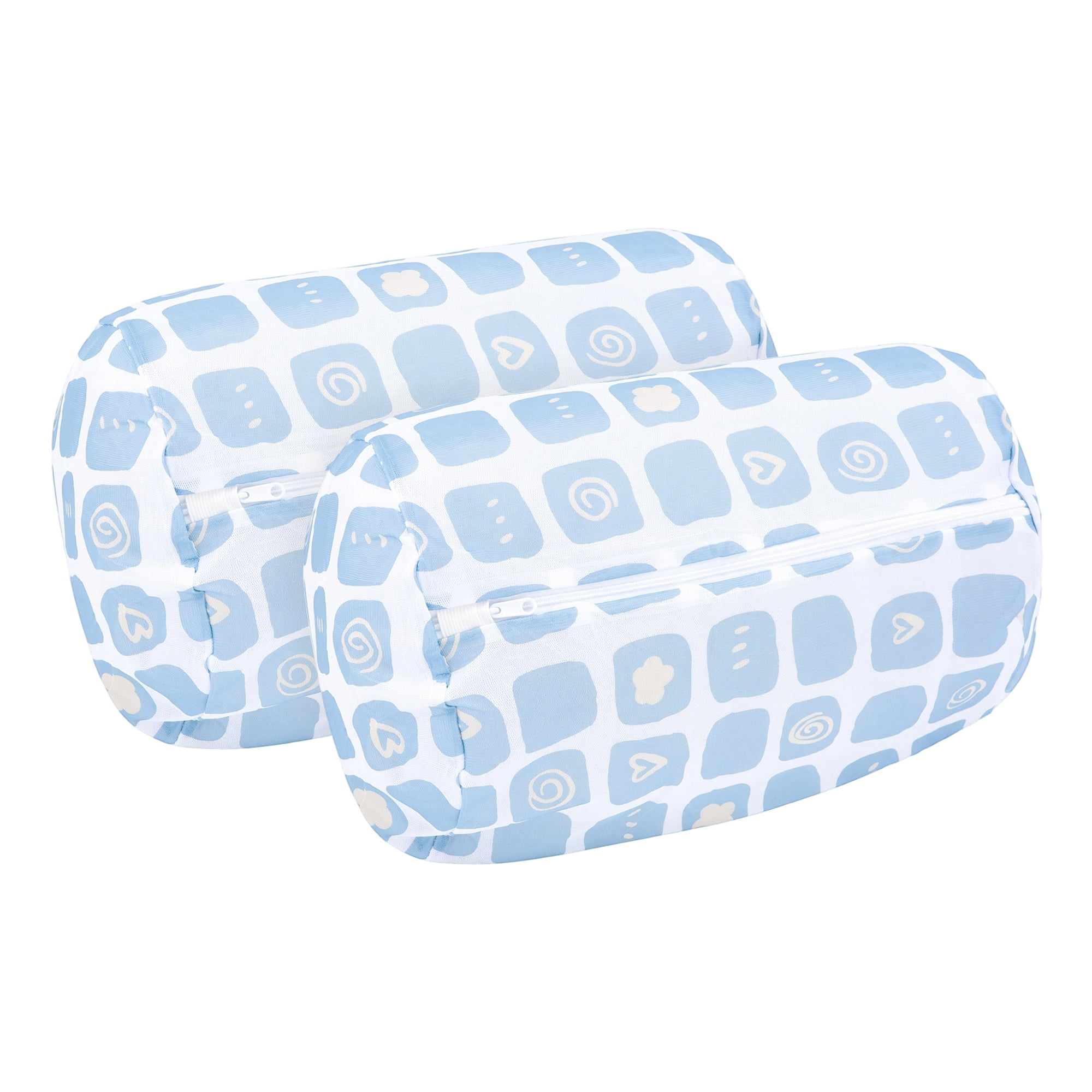 Unique Bargains 2Pcs Mesh Laundry Bags for Delicates Protect Garments Blue 8.7" x 13"
