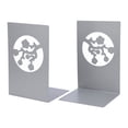 thumbnail image 1 of Unique Bargains 2Pcs Metal Laser Cut Tree Design Bookends Grey 7.9*4.3*6.7inch, 1 of 5