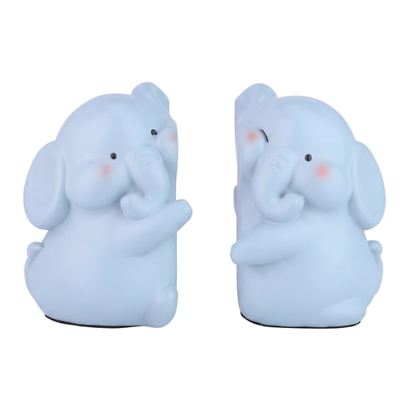Unique Bargains 2Pcs Modern Resin Book Stoppers Book Ends Blue 6.7*3.9*5.1inch