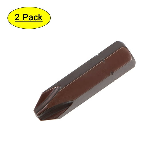 Unique Bargains 2Pcs Phillips Bits 5/16 inch 8mm Hex Shank 32mm Length Cross PH3 Magnetic Screw Driver S2 Screwdriver Bit