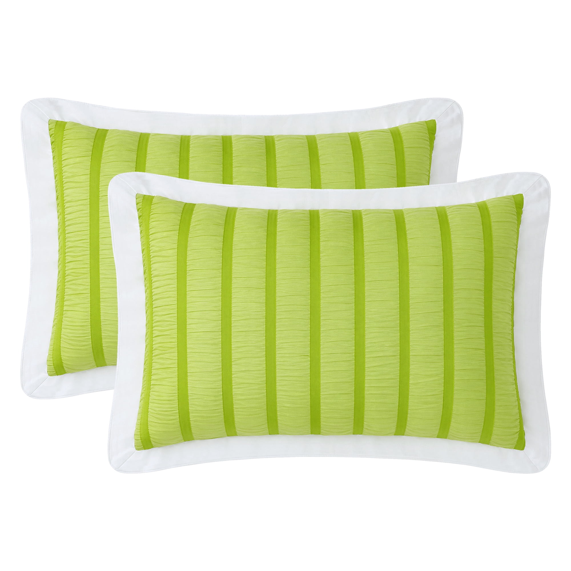Unique Bargains 2Pcs Polyester Envelope Closure Wrinkle Resistant Pillowcase Queen Green