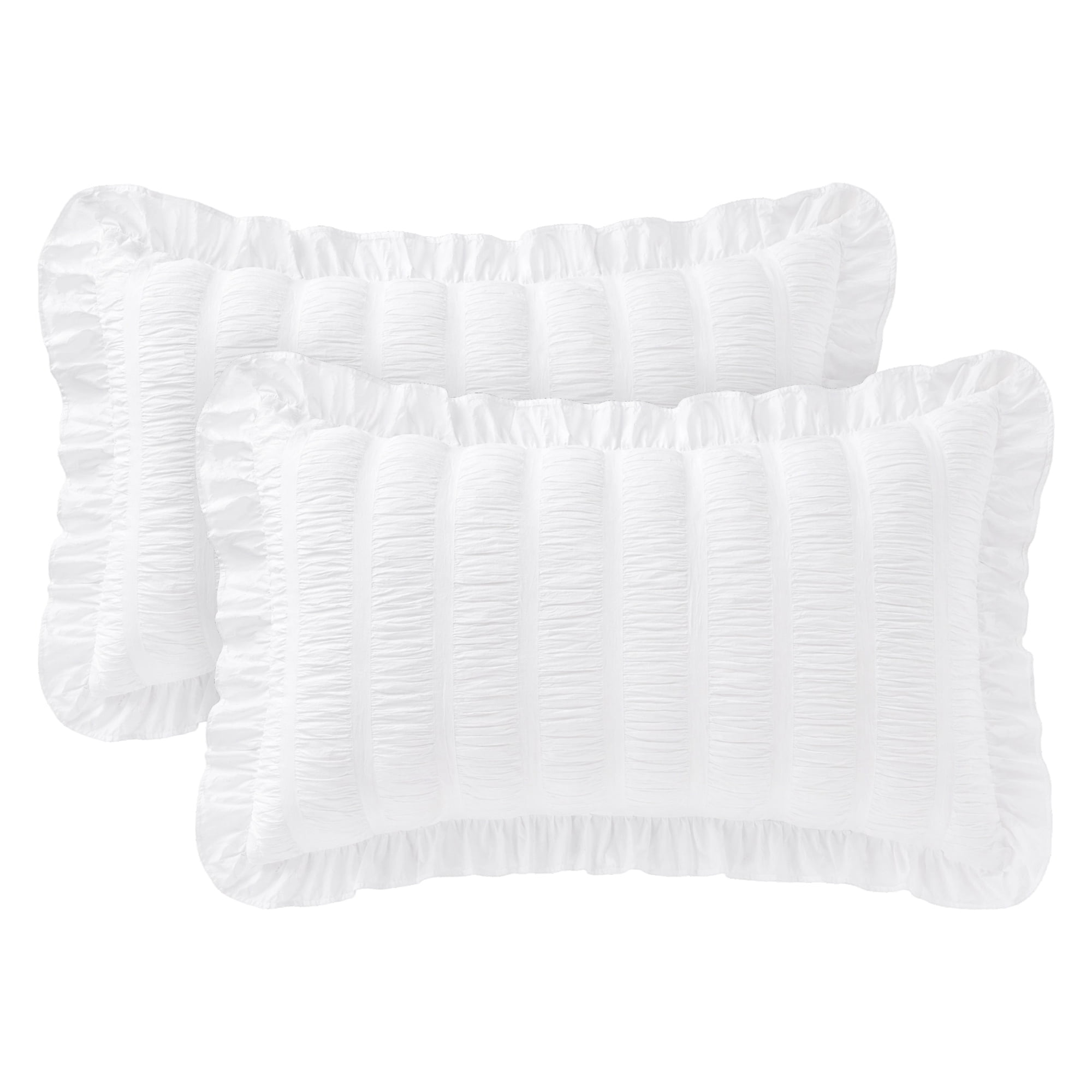 Unique Bargains 2Pcs Polyester Envelope Closure Wrinkle Resistant Pillowcase Queen White