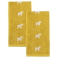 thumbnail image 1 of Unique Bargains 2Pcs Pure Cotton Cute Animal Soft Quick Dry Towels Yellow 28" x 13", 1 of 7
