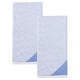 thumbnail image 1 of Unique Bargains 2Pcs Pure Cotton Soft Absorbent Hand Towels Blue 29" x 13", 1 of 7