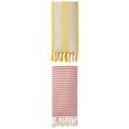 thumbnail image 1 of Unique Bargains 2Pcs Quick Dry Sand Proof Turkish Light Beach Towel Red Yellow 71" x 40", 1 of 8