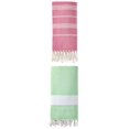 thumbnail image 1 of Unique Bargains 2Pcs Quick Drying Striped Towel Rose Red Green 71" x 35"/71" x 40", 1 of 7