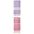 thumbnail image 1 of Unique Bargains 2Pcs Quick Drying Striped Towel Rose Red/Light Purple 71" x 35"/71" x 40", 1 of 7