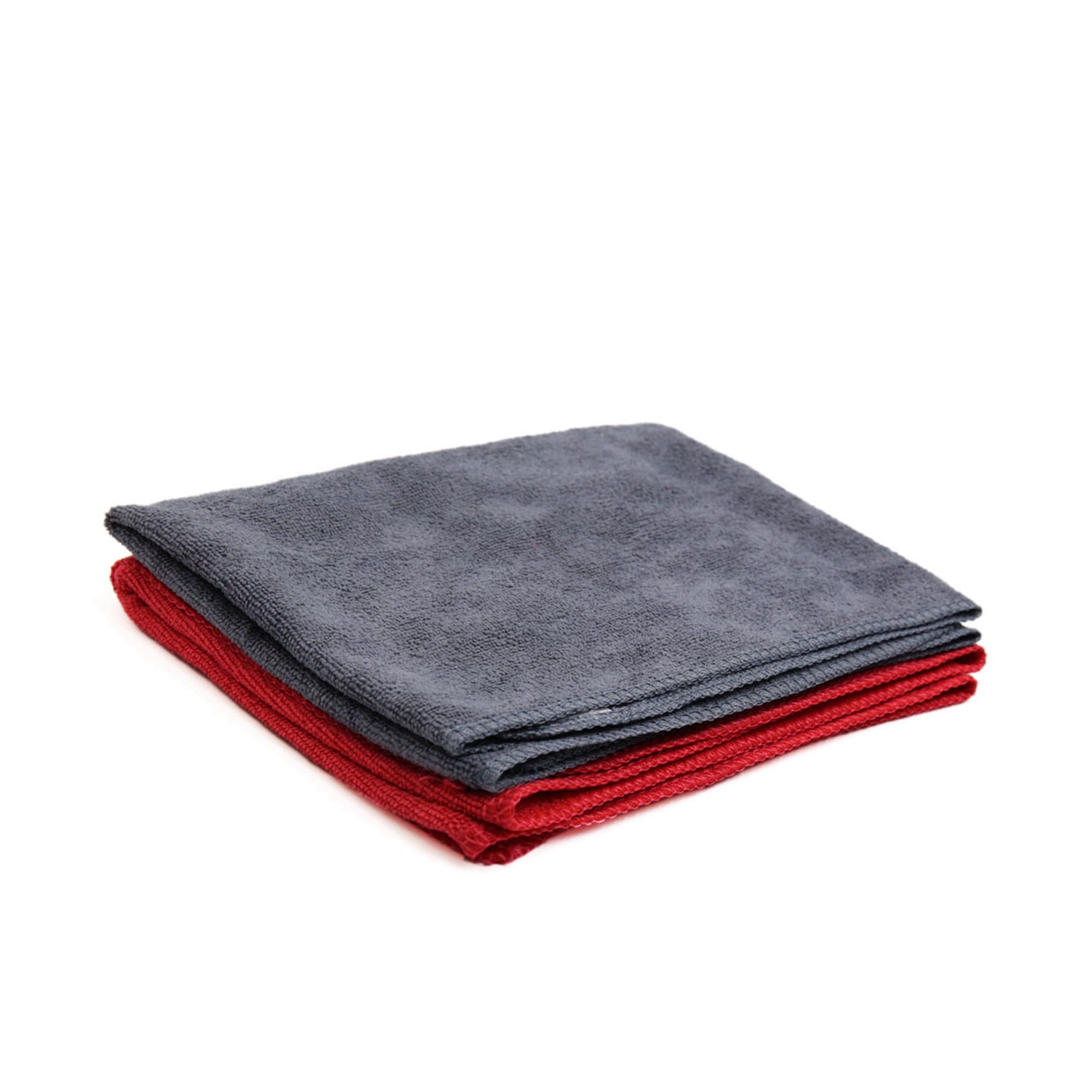 Unique Bargains 2Pcs Red Gray Home Car Body Polishing Cleaning Wipe Towel 33cm x 65cm