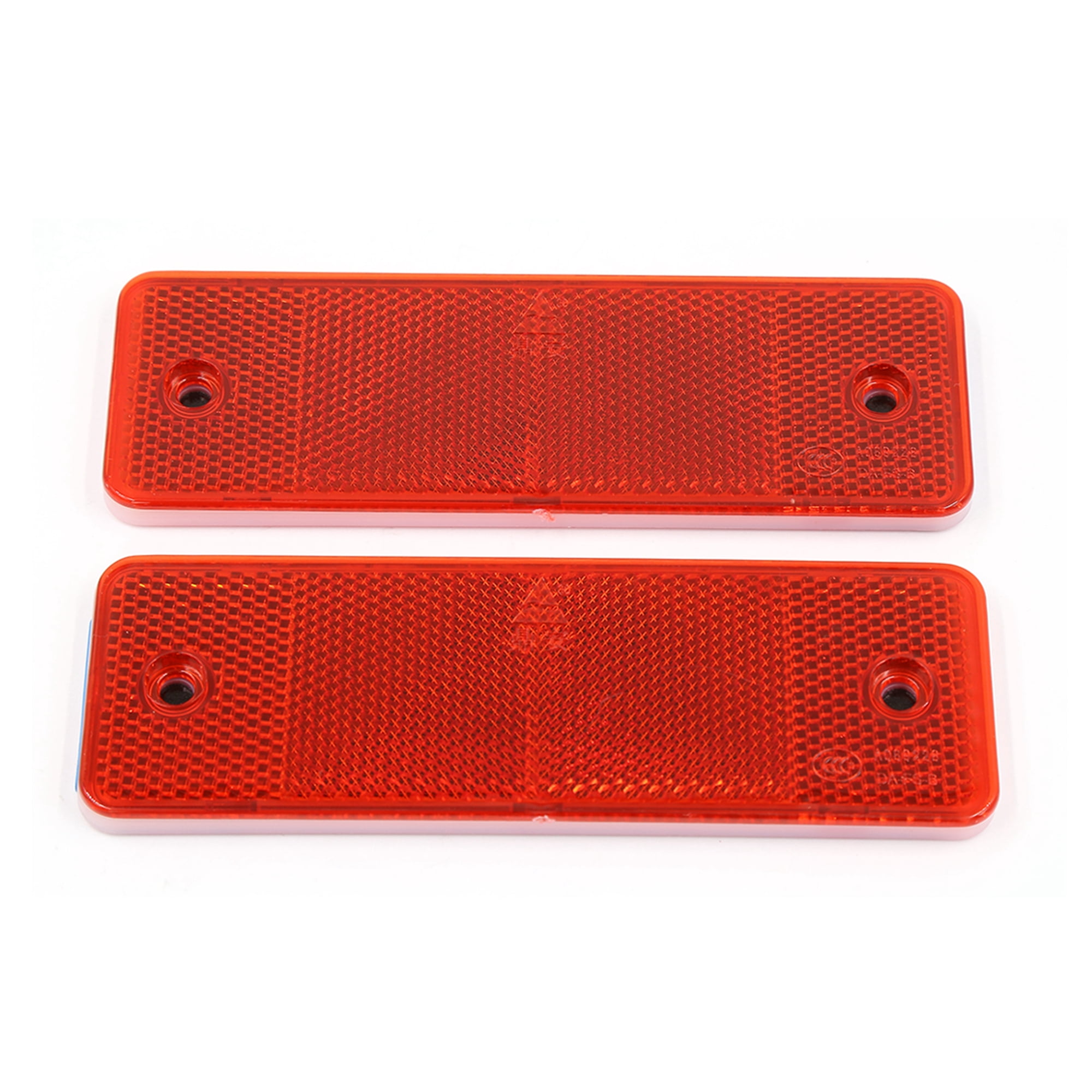 Unique Bargains 2Pcs Red Reflector Reflective Warning Plate Stickers for Car Safety