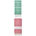 thumbnail image 1 of Unique Bargains 2Pcs Sand Resistant Rapid Dry Towel Green Crimson 71" x 35"/71" x 40", 1 of 8