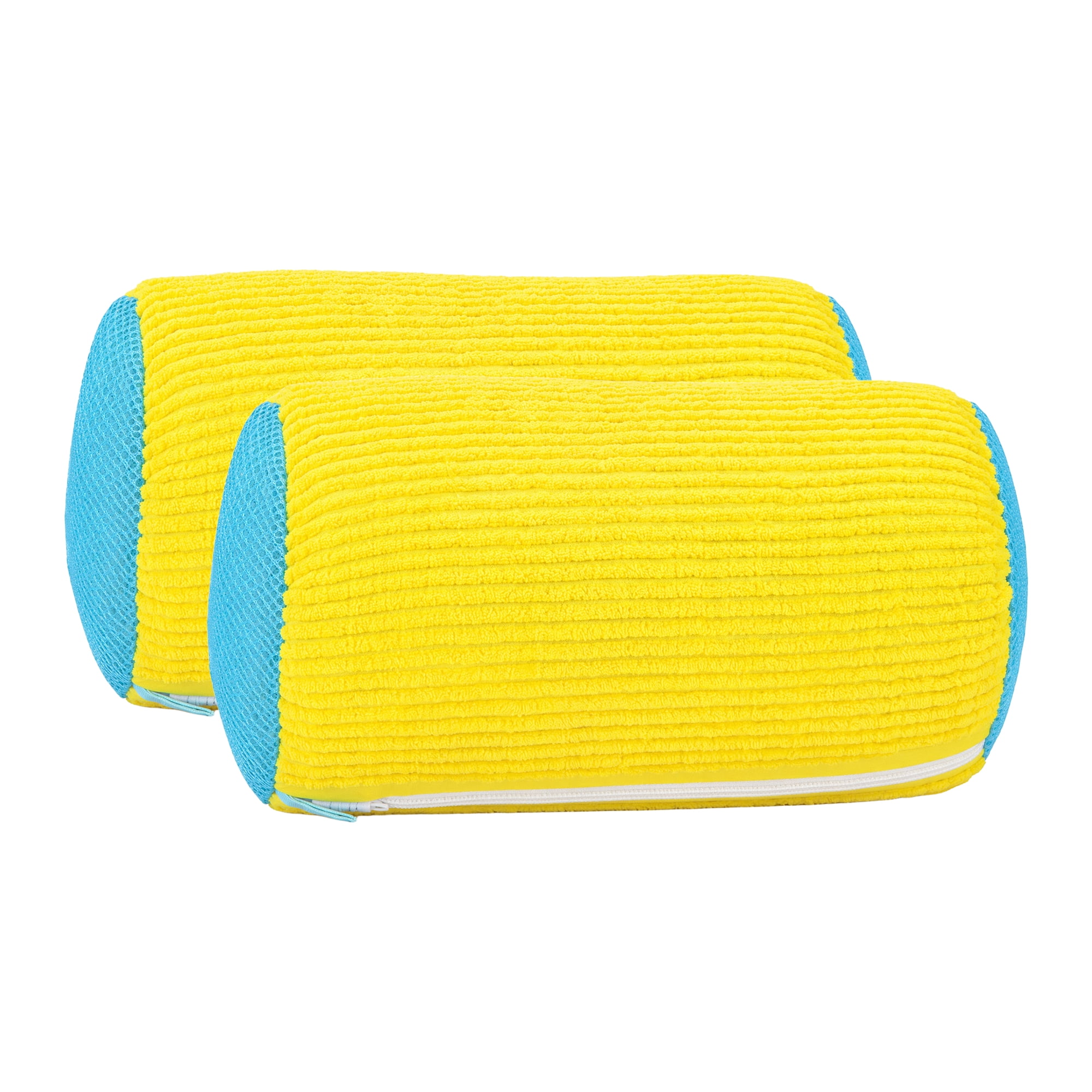 Unique Bargains 2Pcs Shoe Bag Zippered Shoe Protector Bag Yellow A 15.7" x 23.6"