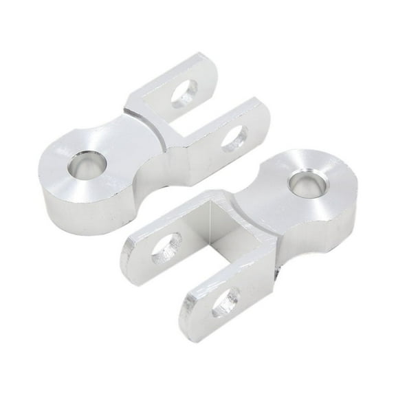 Unique Bargains 2Pcs Silver Tone Shock Absorber Height Extension for Motorcycle Suspension