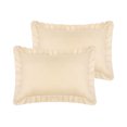 thumbnail image 1 of Unique Bargains 2Pcs Single Layer Ruffles Envelope Closure Pillow Shams Light Tan Queen, 1 of 7