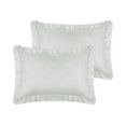 thumbnail image 1 of Unique Bargains 2Pcs Single Layer Wide Ruffles Envelope Closure Pillow Shams Gray Queen, 1 of 7